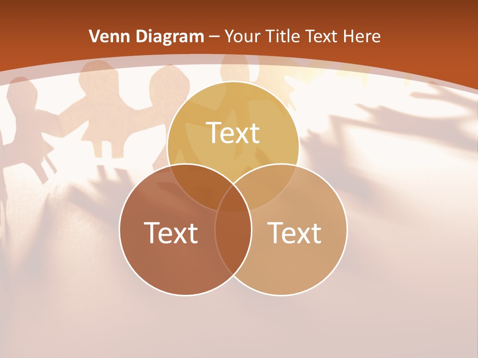 Paper-Chain People Holding Hands PowerPoint Template