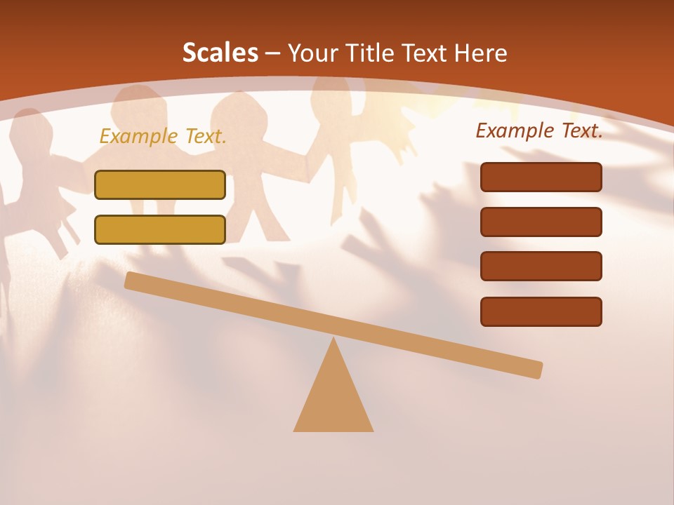 Paper-Chain People Holding Hands PowerPoint Template