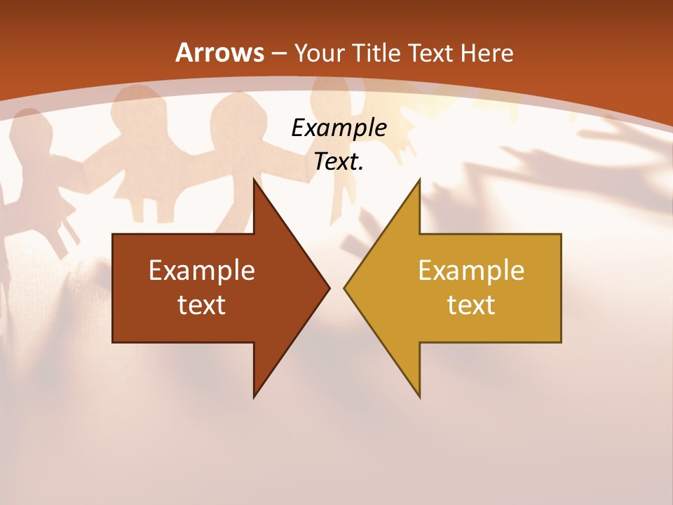 Paper-Chain People Holding Hands PowerPoint Template