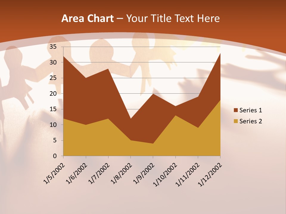 Paper-Chain People Holding Hands PowerPoint Template