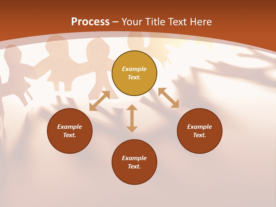 Paper-Chain People Holding Hands PowerPoint Template