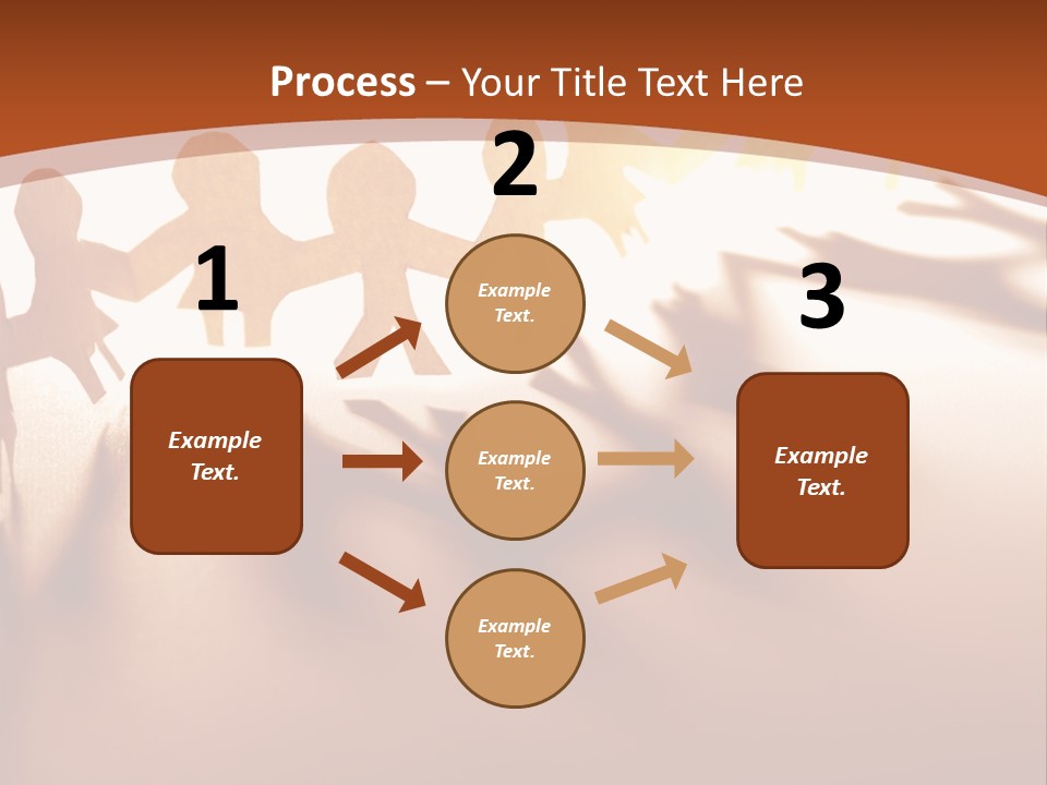 Paper-Chain People Holding Hands PowerPoint Template