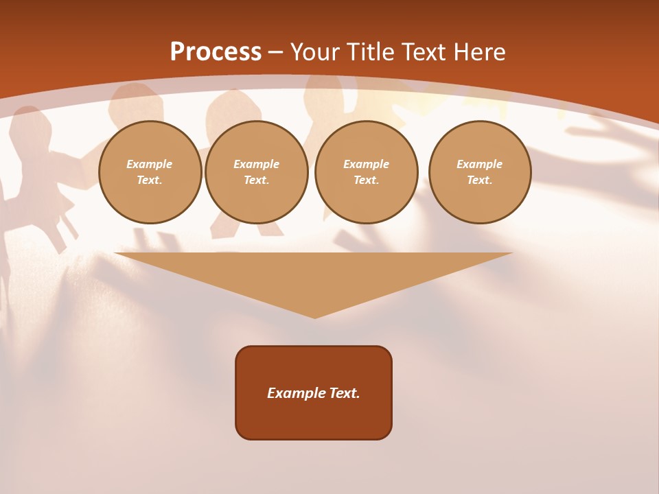 Paper-Chain People Holding Hands PowerPoint Template