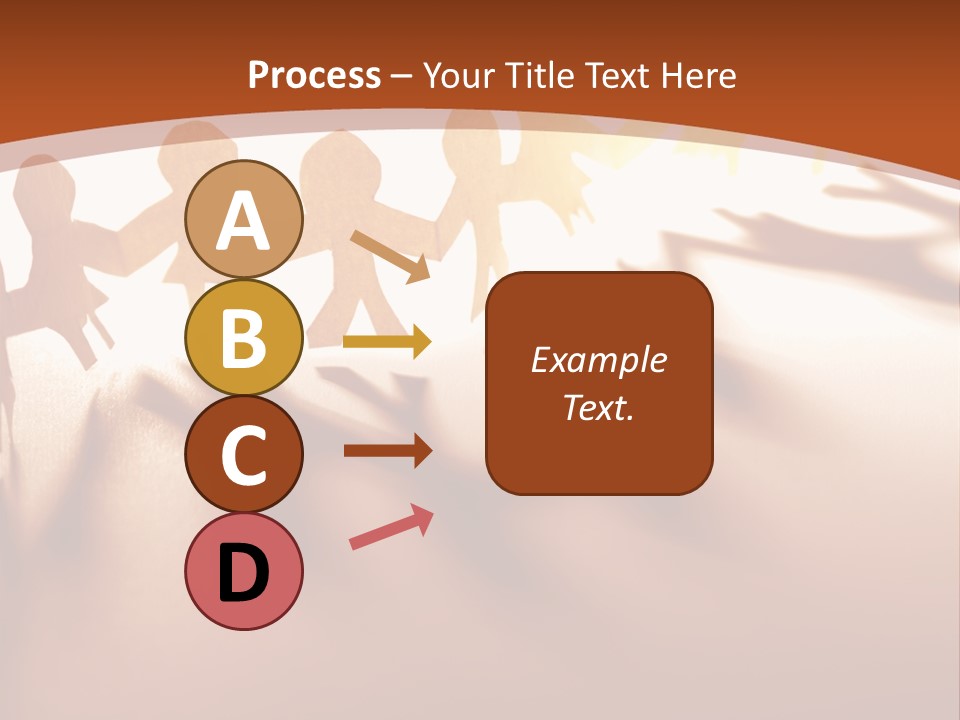 Paper-Chain People Holding Hands PowerPoint Template