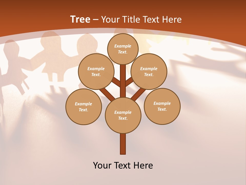 Paper-Chain People Holding Hands PowerPoint Template