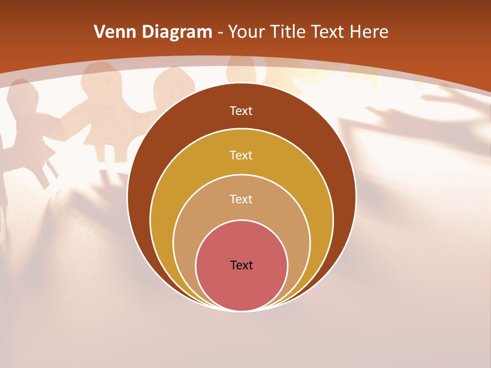 Paper-Chain People Holding Hands PowerPoint Template