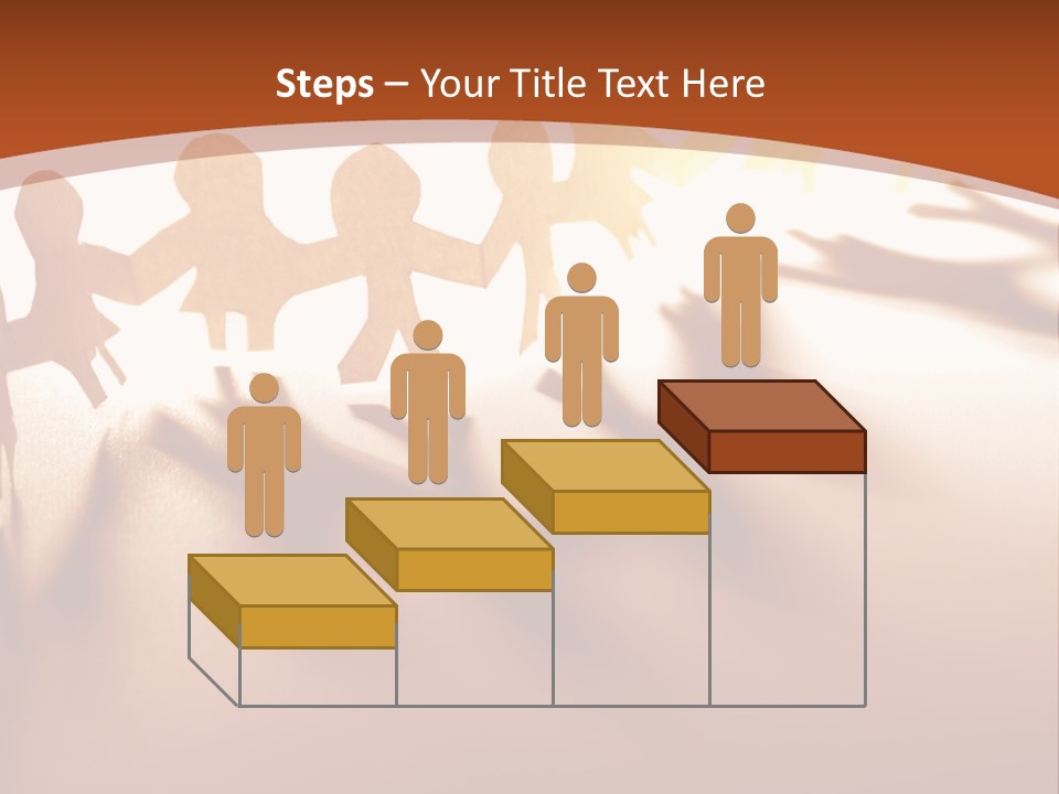 Paper-Chain People Holding Hands PowerPoint Template