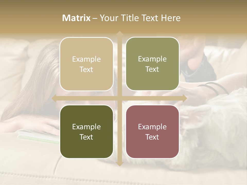 Portrait Of A Cute Young Woman Enjoying Quality Time With Her White West Highland Terrier, Jack PowerPoint Template