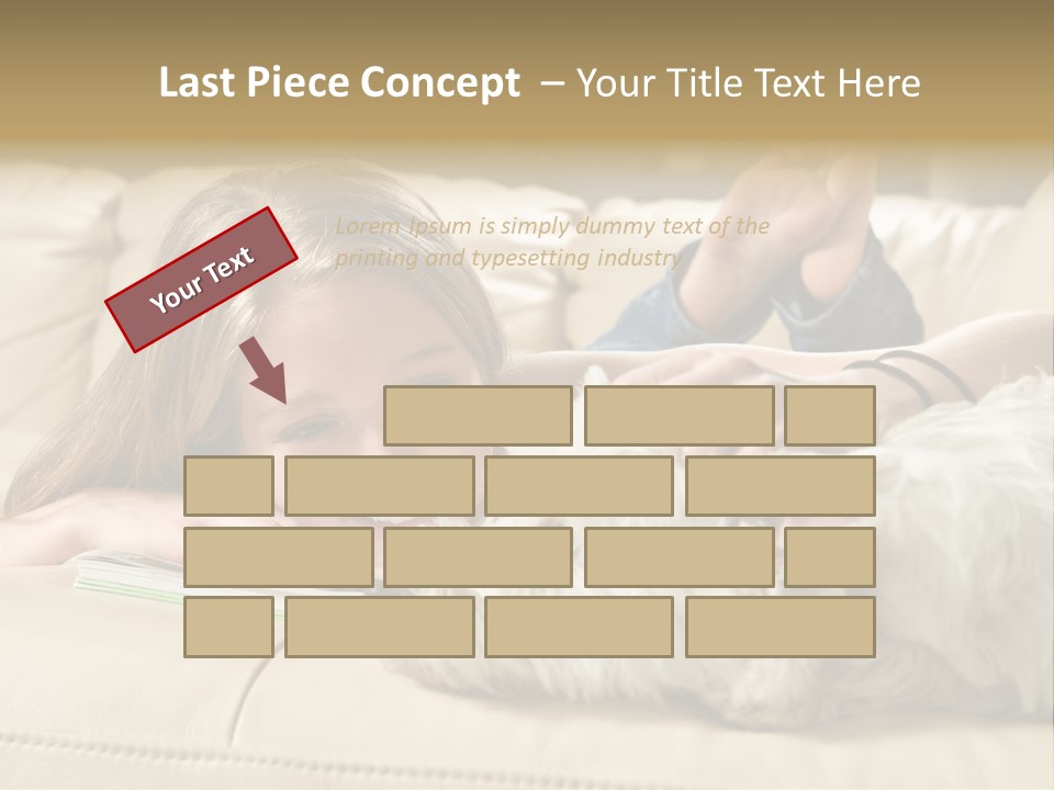 Portrait Of A Cute Young Woman Enjoying Quality Time With Her White West Highland Terrier, Jack PowerPoint Template