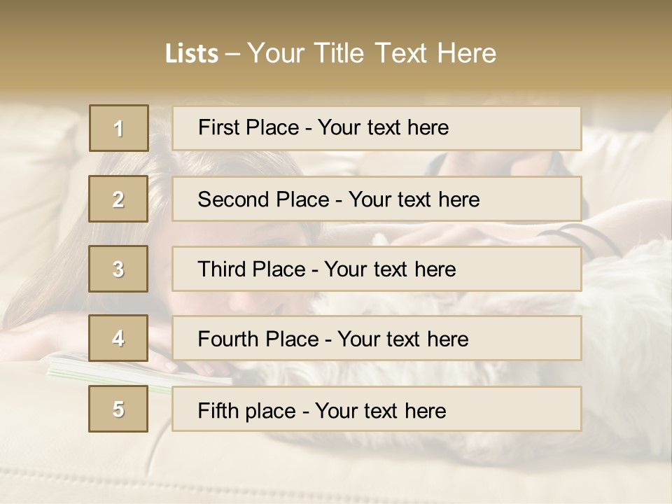 Portrait Of A Cute Young Woman Enjoying Quality Time With Her White West Highland Terrier, Jack PowerPoint Template