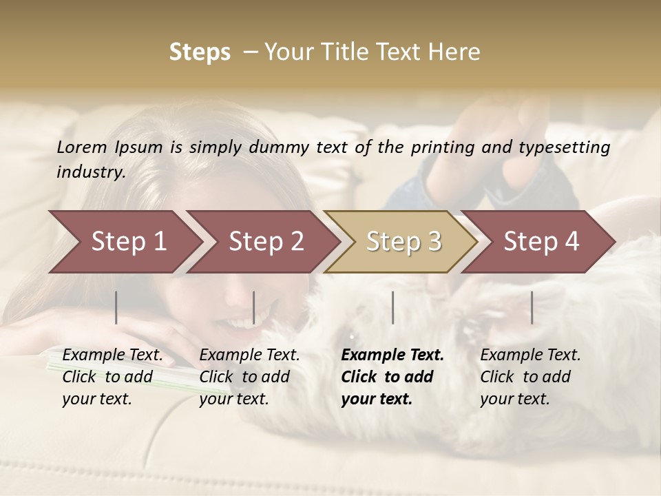 Portrait Of A Cute Young Woman Enjoying Quality Time With Her White West Highland Terrier, Jack PowerPoint Template