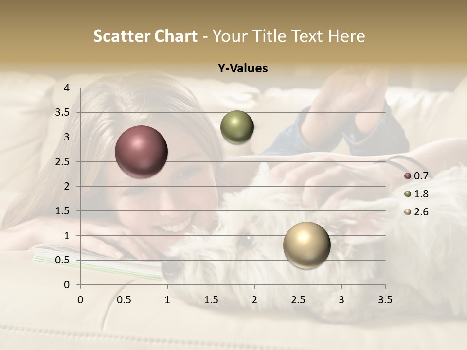 Portrait Of A Cute Young Woman Enjoying Quality Time With Her White West Highland Terrier, Jack PowerPoint Template