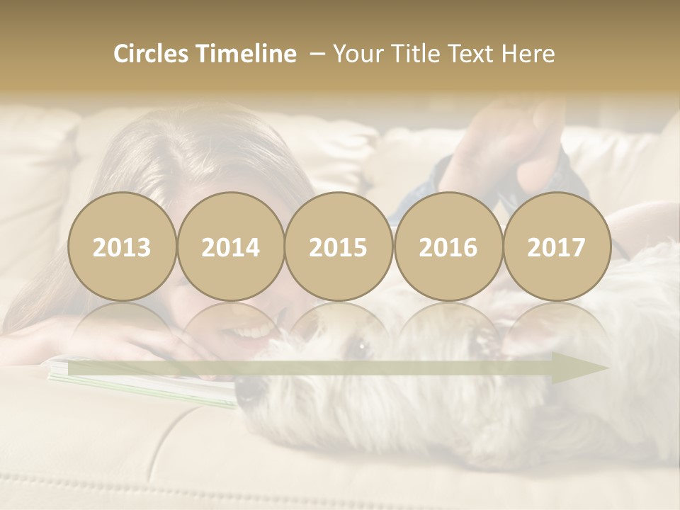 Portrait Of A Cute Young Woman Enjoying Quality Time With Her White West Highland Terrier, Jack PowerPoint Template