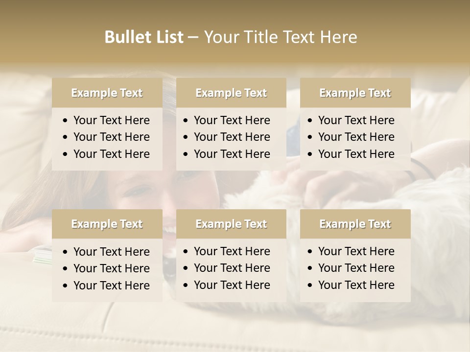 Portrait Of A Cute Young Woman Enjoying Quality Time With Her White West Highland Terrier, Jack PowerPoint Template