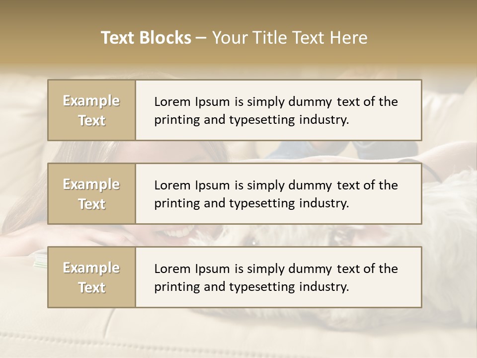 Portrait Of A Cute Young Woman Enjoying Quality Time With Her White West Highland Terrier, Jack PowerPoint Template