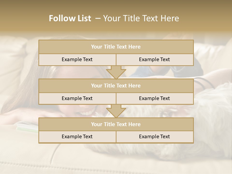 Portrait Of A Cute Young Woman Enjoying Quality Time With Her White West Highland Terrier, Jack PowerPoint Template