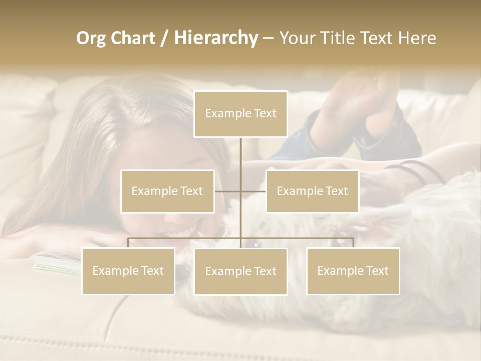 Portrait Of A Cute Young Woman Enjoying Quality Time With Her White West Highland Terrier, Jack PowerPoint Template