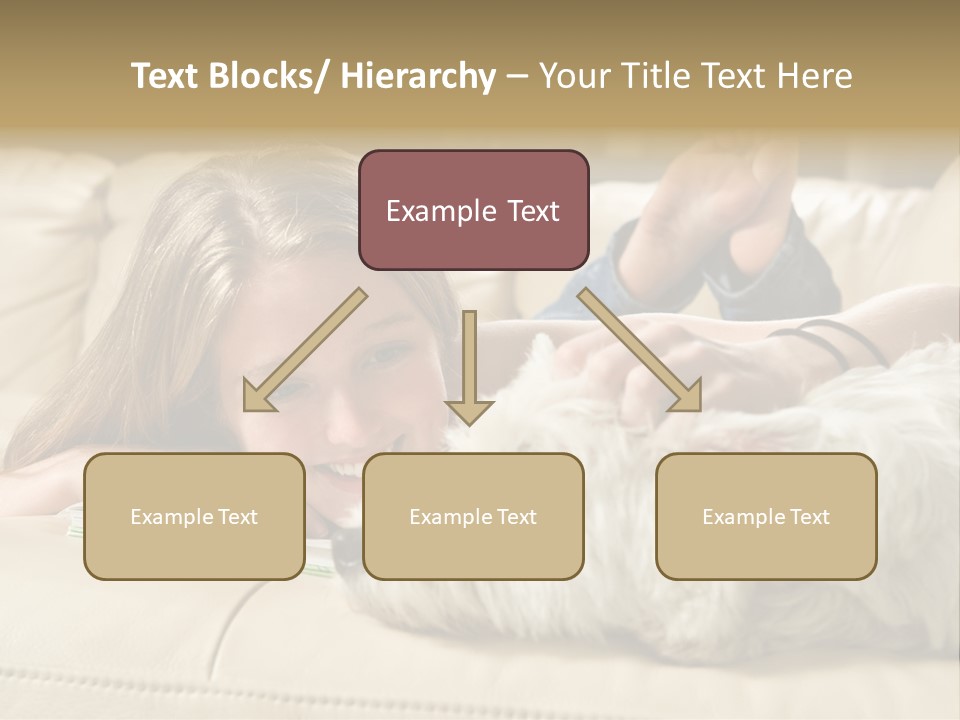 Portrait Of A Cute Young Woman Enjoying Quality Time With Her White West Highland Terrier, Jack PowerPoint Template