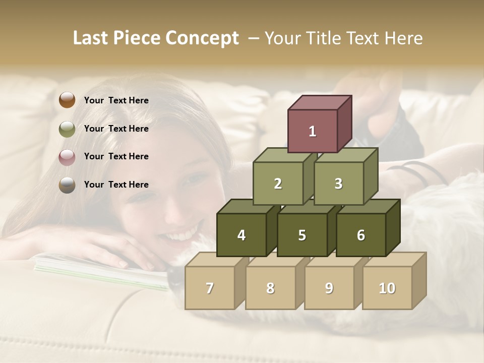 Portrait Of A Cute Young Woman Enjoying Quality Time With Her White West Highland Terrier, Jack PowerPoint Template