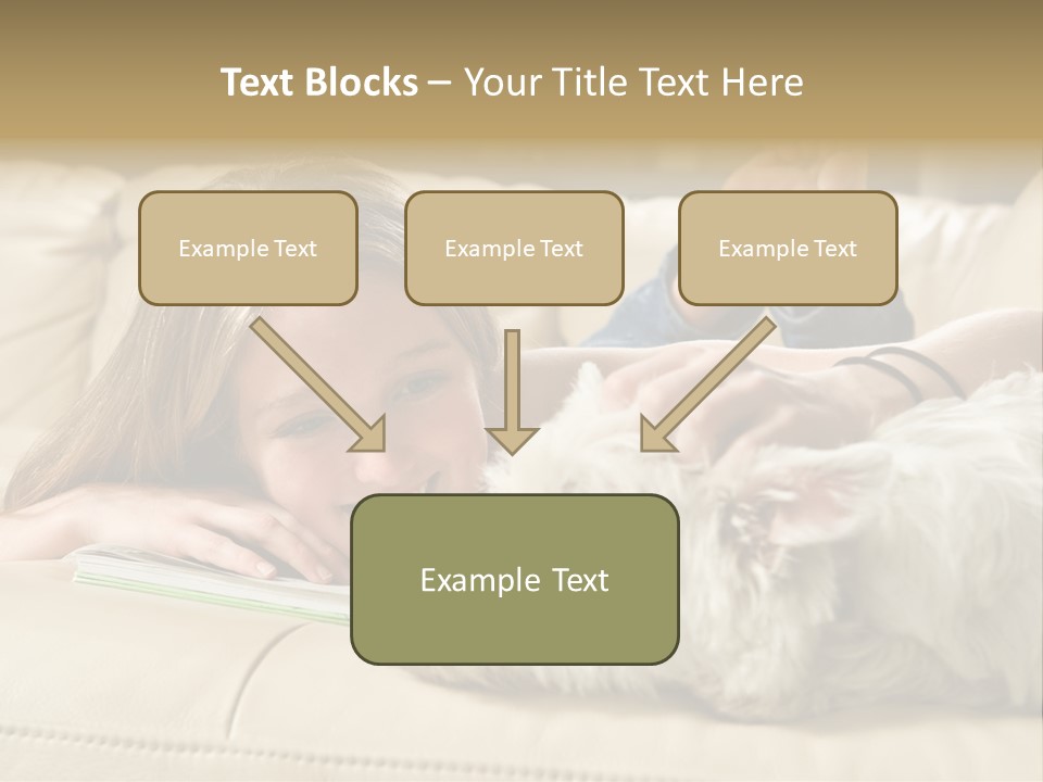 Portrait Of A Cute Young Woman Enjoying Quality Time With Her White West Highland Terrier, Jack PowerPoint Template
