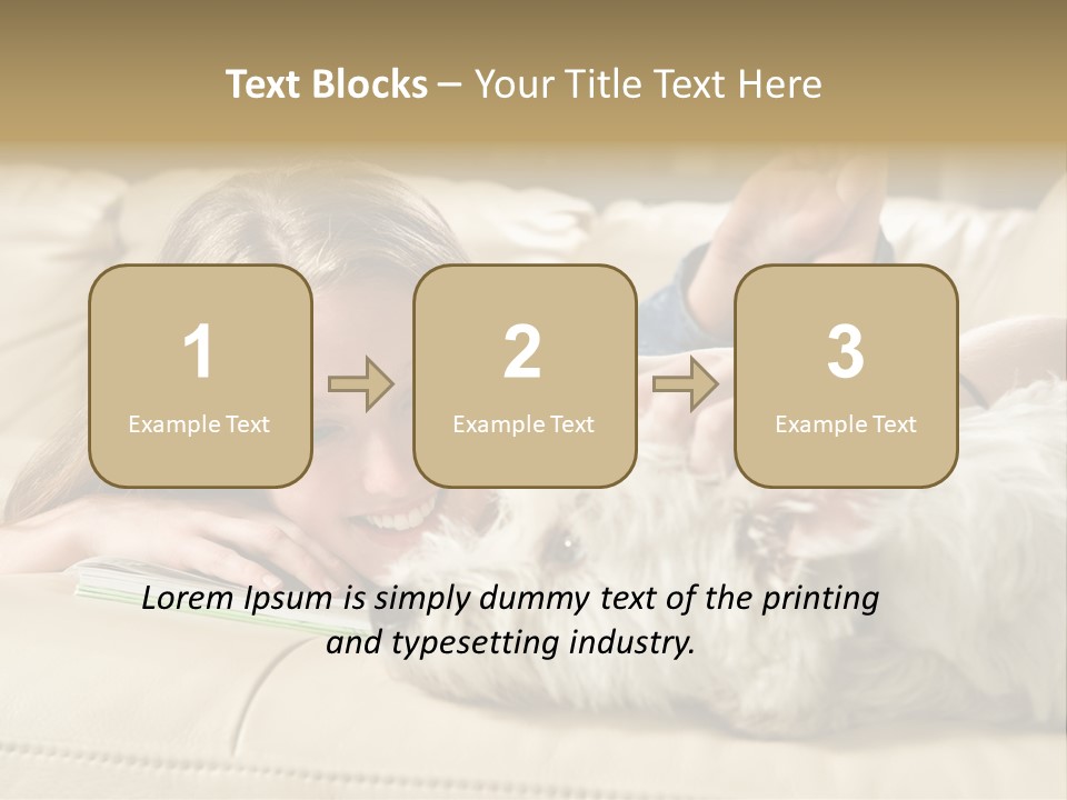 Portrait Of A Cute Young Woman Enjoying Quality Time With Her White West Highland Terrier, Jack PowerPoint Template