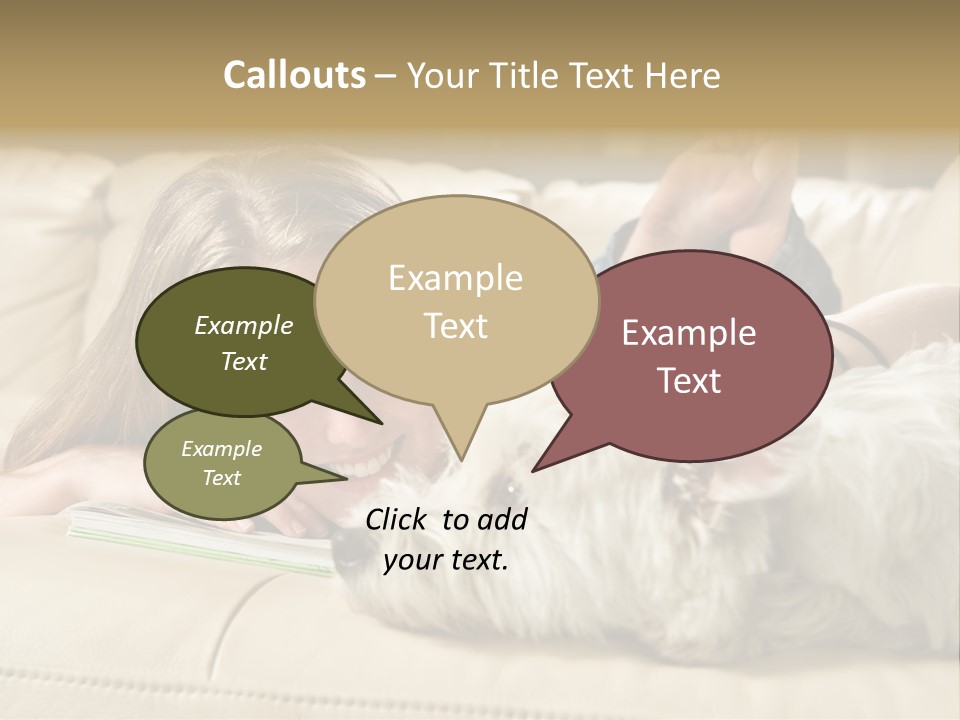 Portrait Of A Cute Young Woman Enjoying Quality Time With Her White West Highland Terrier, Jack PowerPoint Template