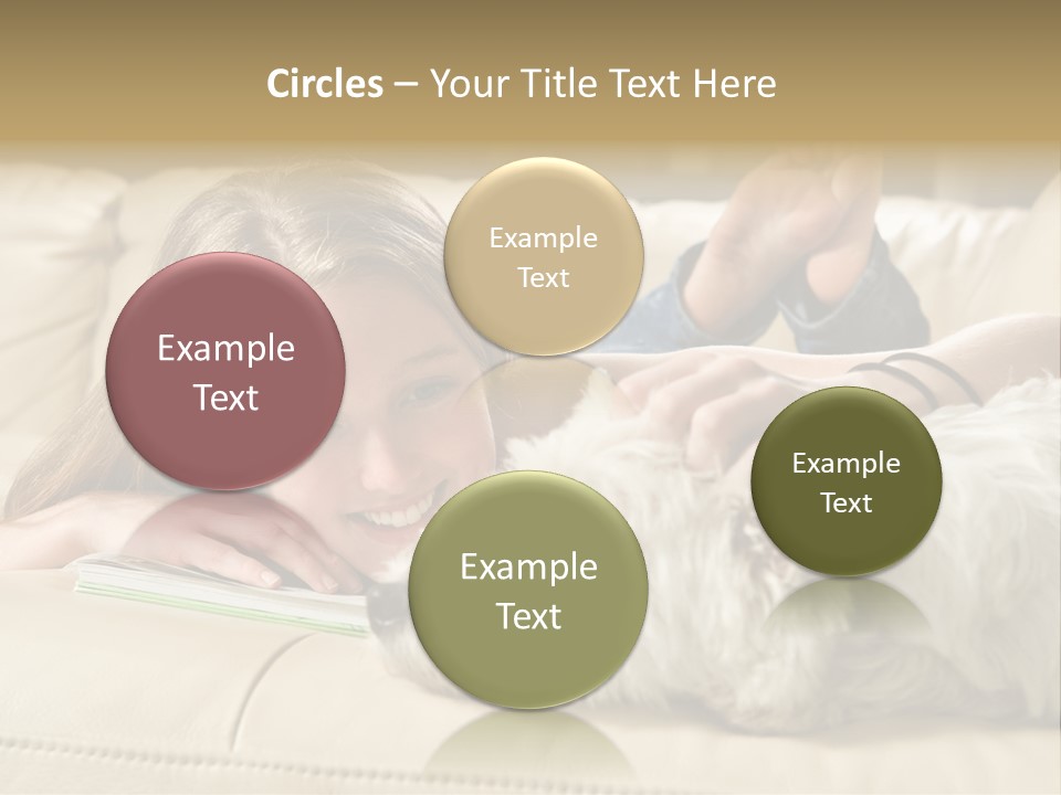 Portrait Of A Cute Young Woman Enjoying Quality Time With Her White West Highland Terrier, Jack PowerPoint Template