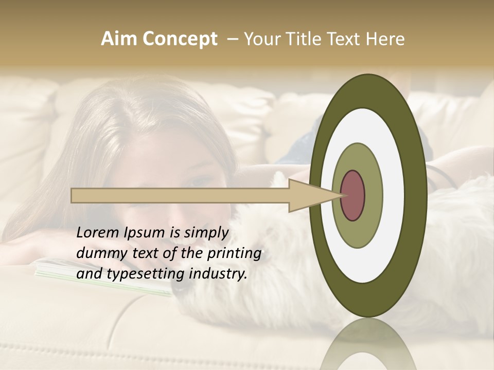 Portrait Of A Cute Young Woman Enjoying Quality Time With Her White West Highland Terrier, Jack PowerPoint Template