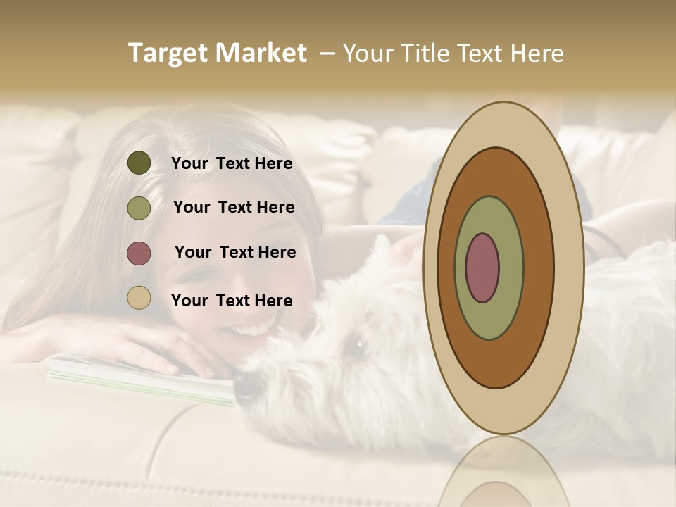 Portrait Of A Cute Young Woman Enjoying Quality Time With Her White West Highland Terrier, Jack PowerPoint Template