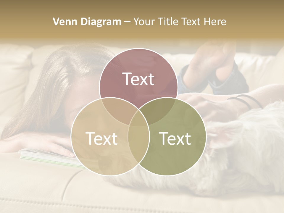 Portrait Of A Cute Young Woman Enjoying Quality Time With Her White West Highland Terrier, Jack PowerPoint Template