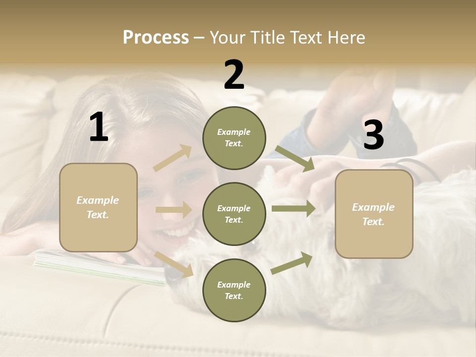 Portrait Of A Cute Young Woman Enjoying Quality Time With Her White West Highland Terrier, Jack PowerPoint Template