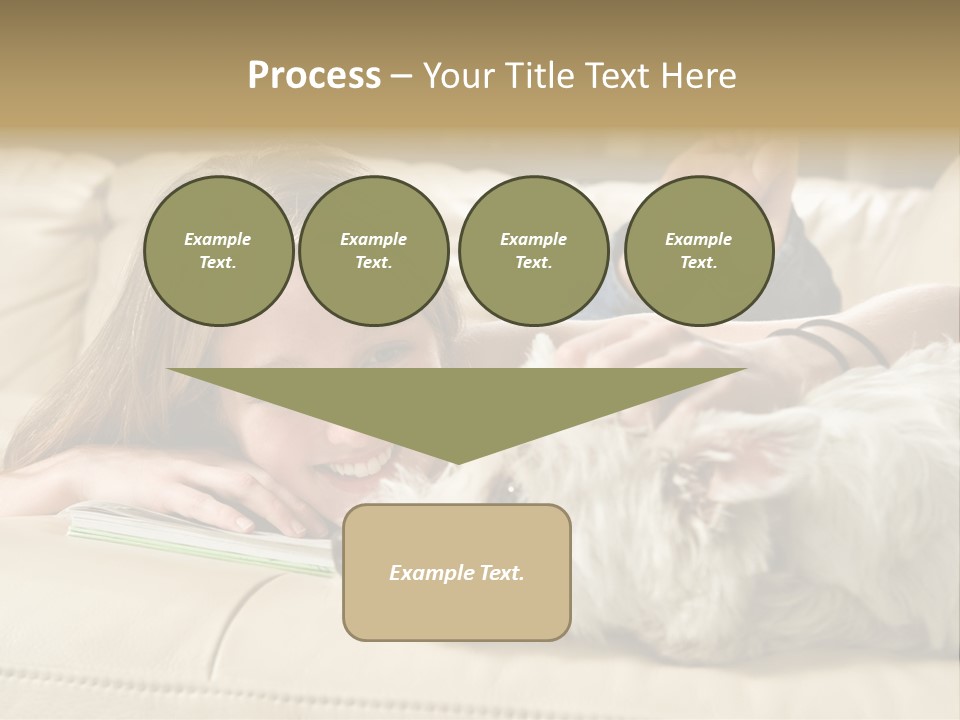 Portrait Of A Cute Young Woman Enjoying Quality Time With Her White West Highland Terrier, Jack PowerPoint Template