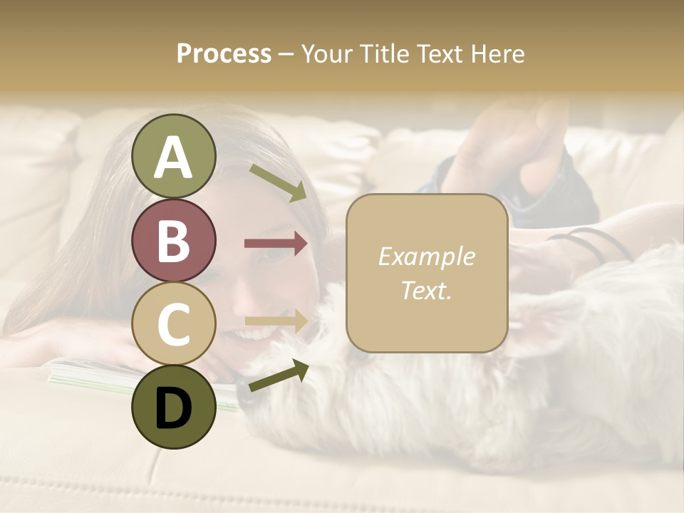 Portrait Of A Cute Young Woman Enjoying Quality Time With Her White West Highland Terrier, Jack PowerPoint Template