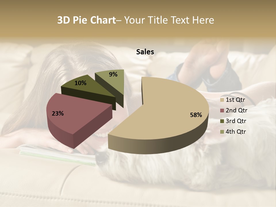 Portrait Of A Cute Young Woman Enjoying Quality Time With Her White West Highland Terrier, Jack PowerPoint Template