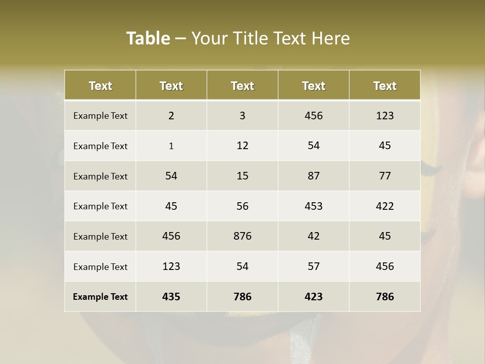 Close-Up Of Child Painted In The Face As A Tiger PowerPoint Template