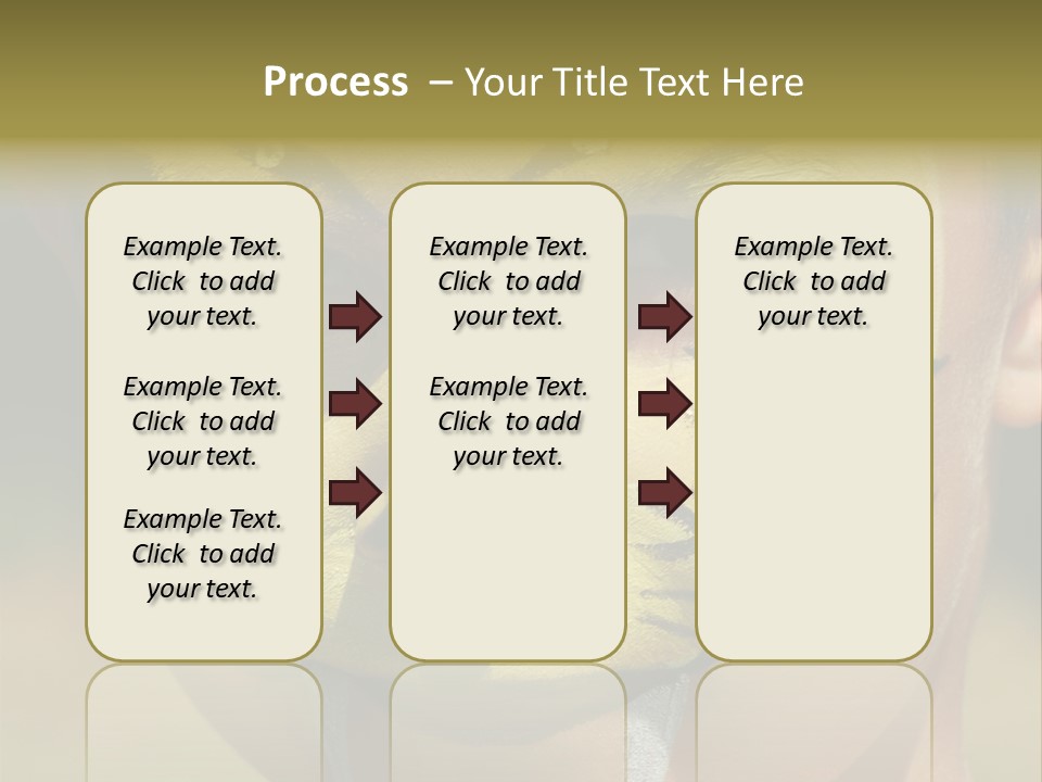 Close-Up Of Child Painted In The Face As A Tiger PowerPoint Template