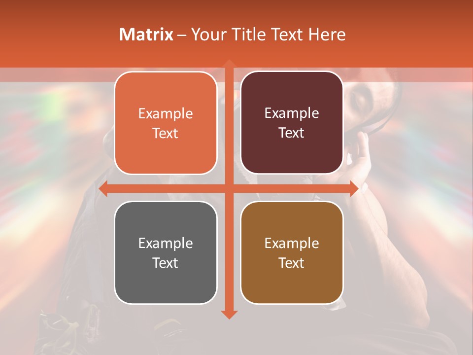 A Boy Listen Music With City Background PowerPoint Template