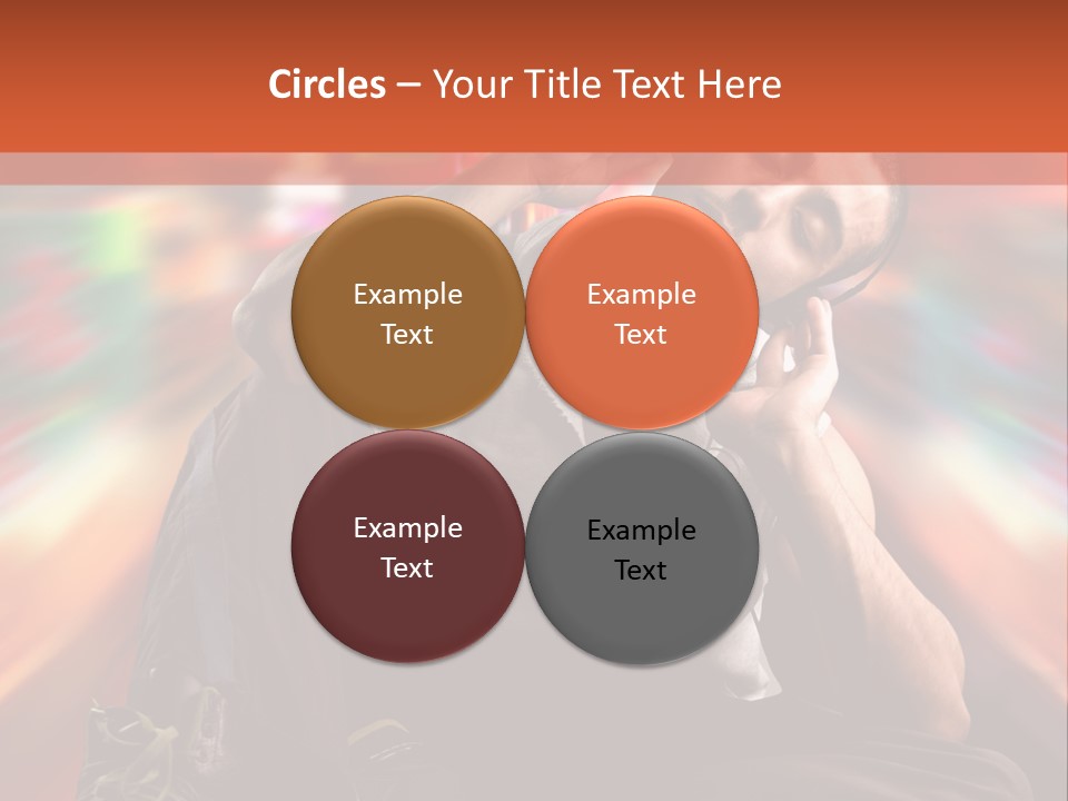 A Boy Listen Music With City Background PowerPoint Template