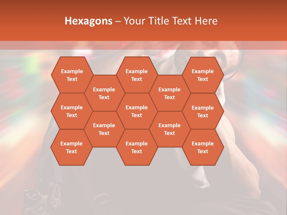 A Boy Listen Music With City Background PowerPoint Template