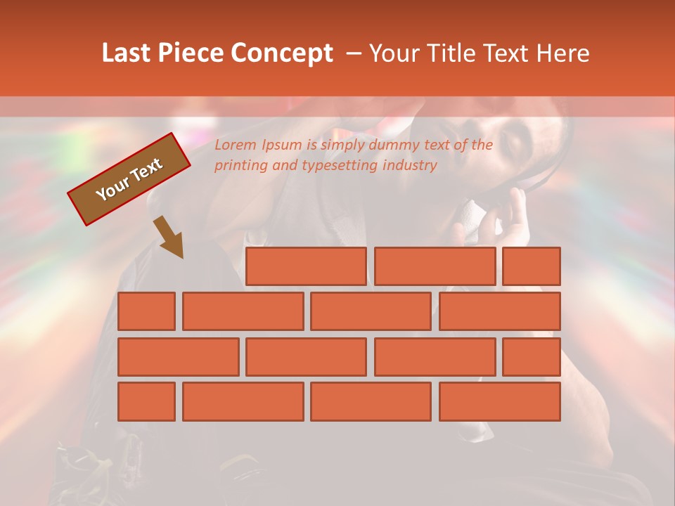 A Boy Listen Music With City Background PowerPoint Template