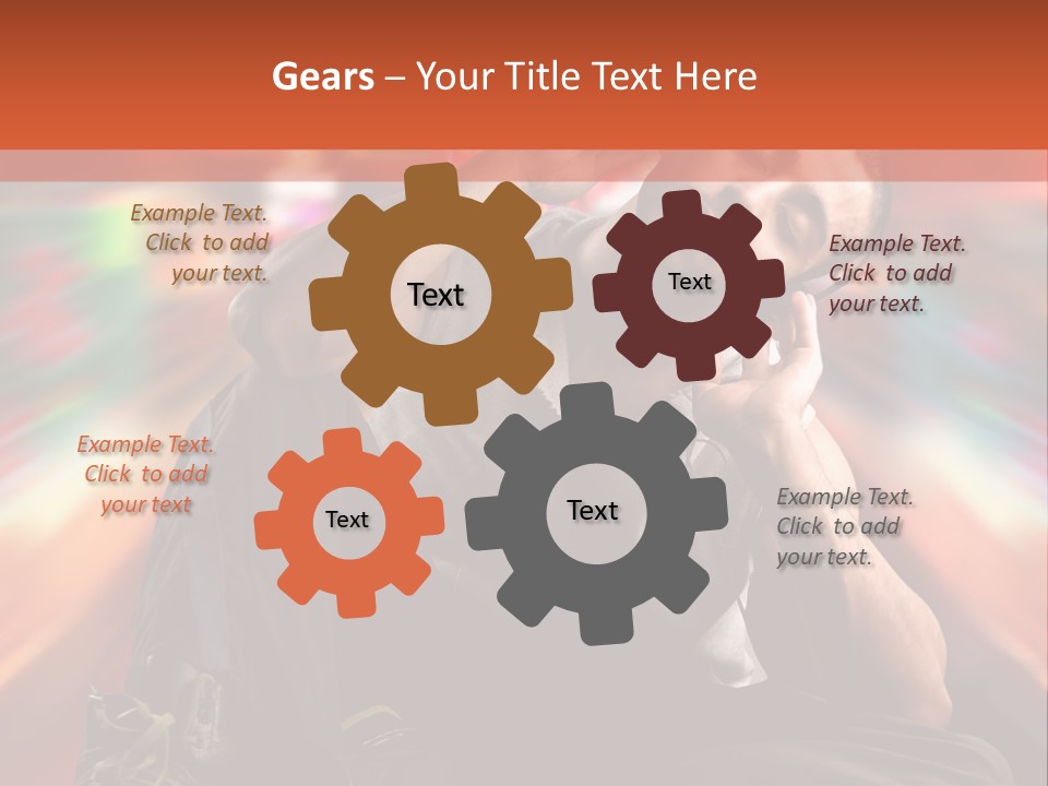 A Boy Listen Music With City Background PowerPoint Template