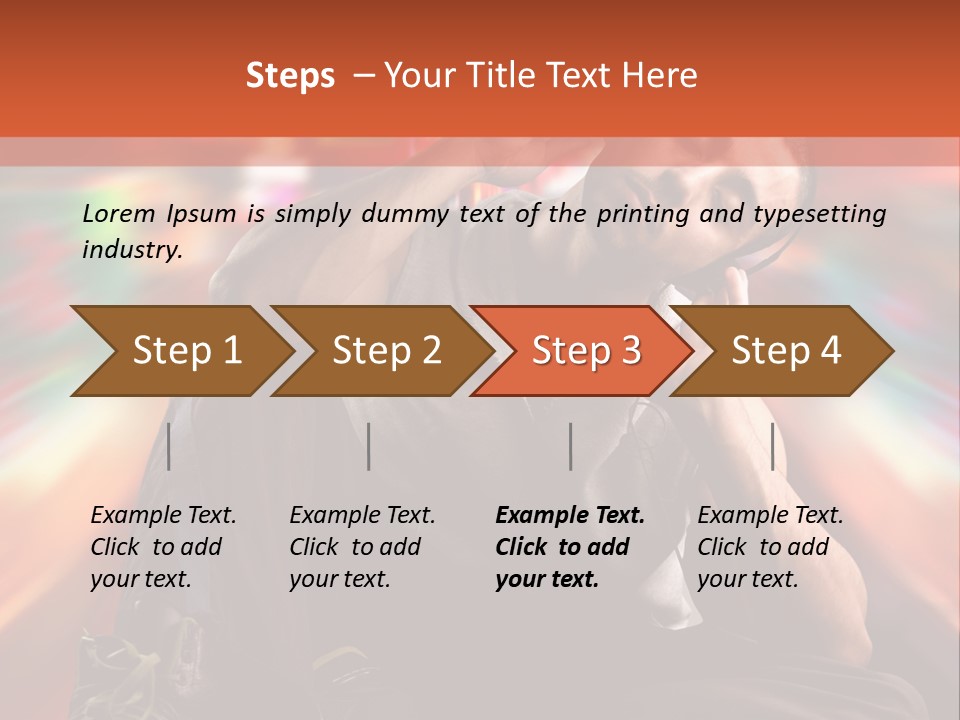 A Boy Listen Music With City Background PowerPoint Template