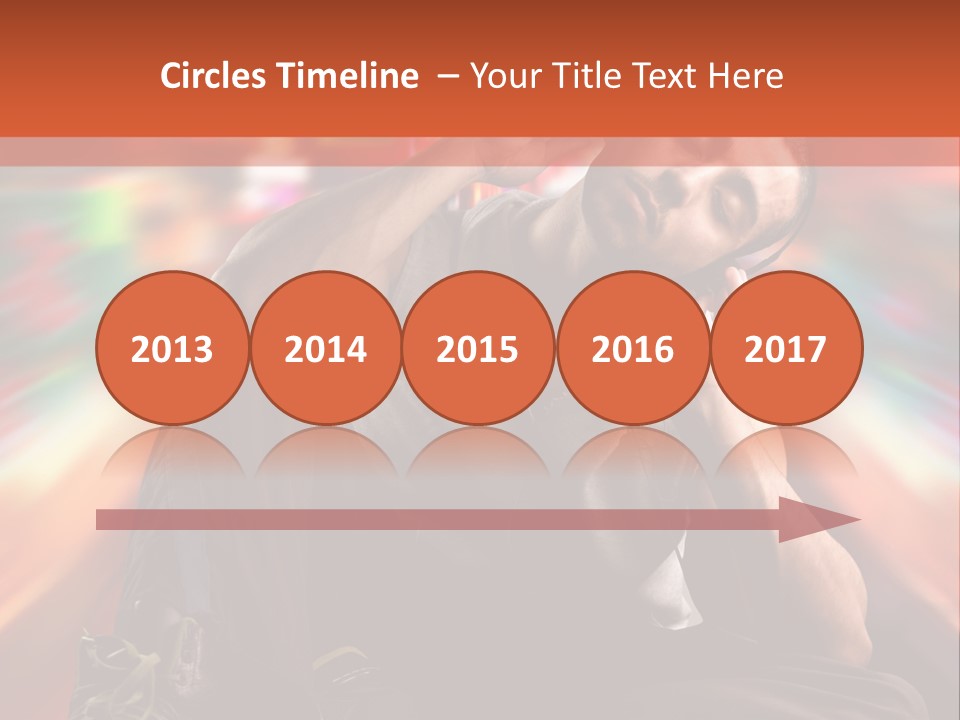 A Boy Listen Music With City Background PowerPoint Template