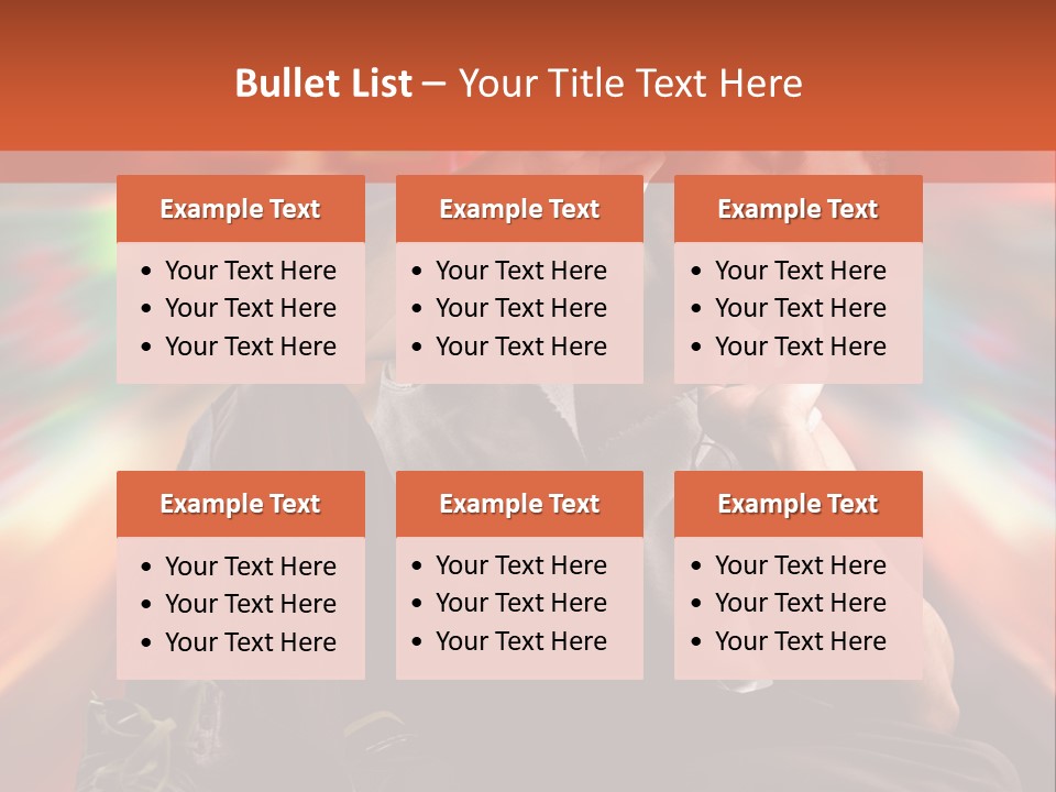 A Boy Listen Music With City Background PowerPoint Template