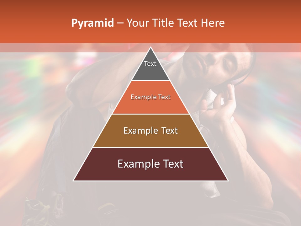 A Boy Listen Music With City Background PowerPoint Template