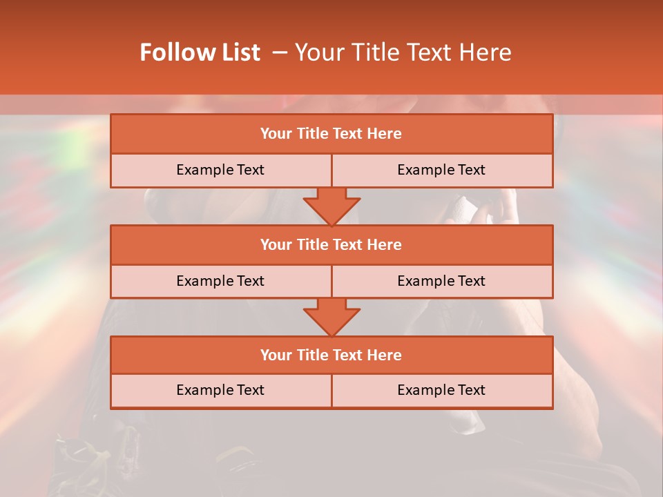 A Boy Listen Music With City Background PowerPoint Template