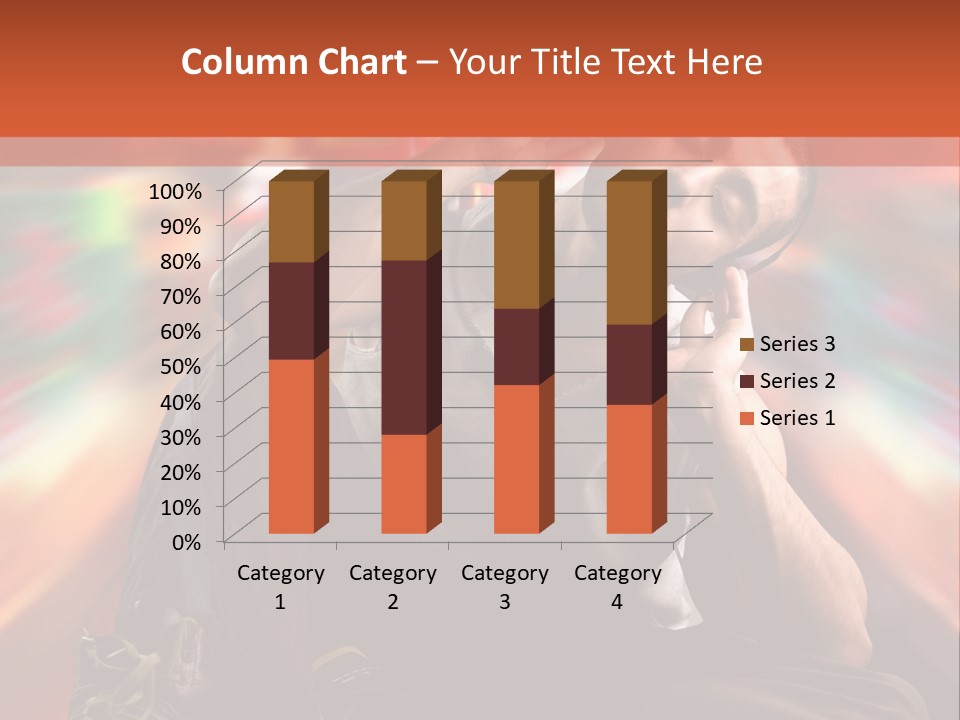 A Boy Listen Music With City Background PowerPoint Template