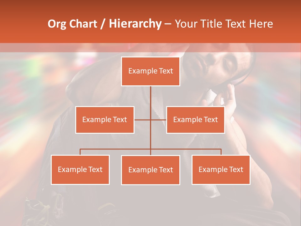 A Boy Listen Music With City Background PowerPoint Template