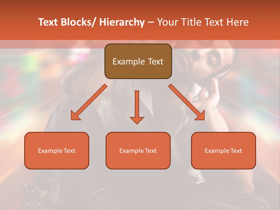 A Boy Listen Music With City Background PowerPoint Template