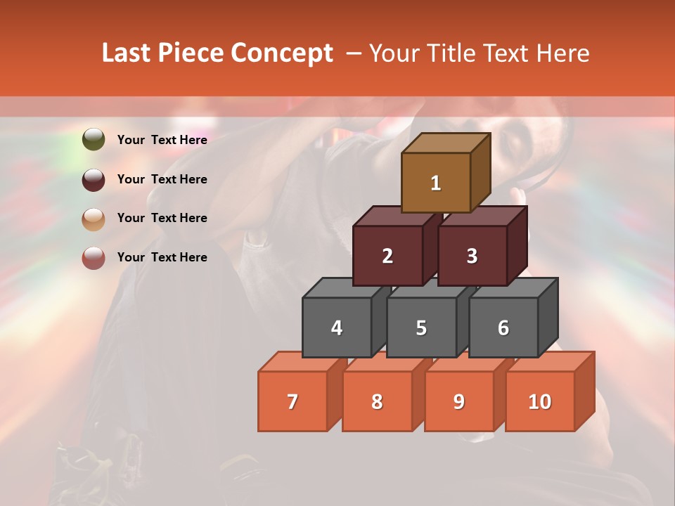 A Boy Listen Music With City Background PowerPoint Template